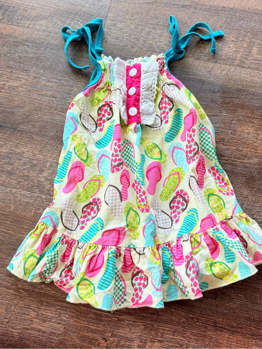Ricrac and Ruffles dress girls size 6 - Picture 2 of 3